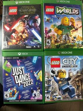XBOX ONE 4 Game Lot Various LEGO, Just Dance